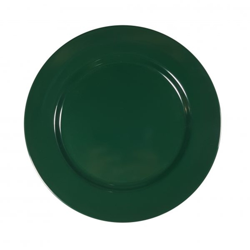 Round Plate Rim - 230mm, Green: Pack of 6