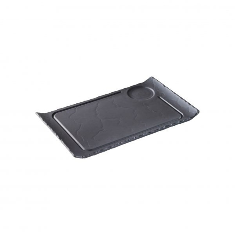 Basalt Hamburger Plate - 330x200mm: Pack of 3