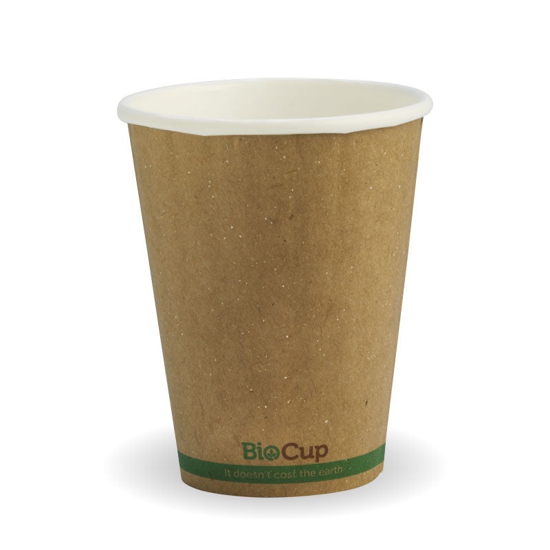 255ml (8oz) cup (fits small lids) - kraft green stripe - Carton of 1000 units