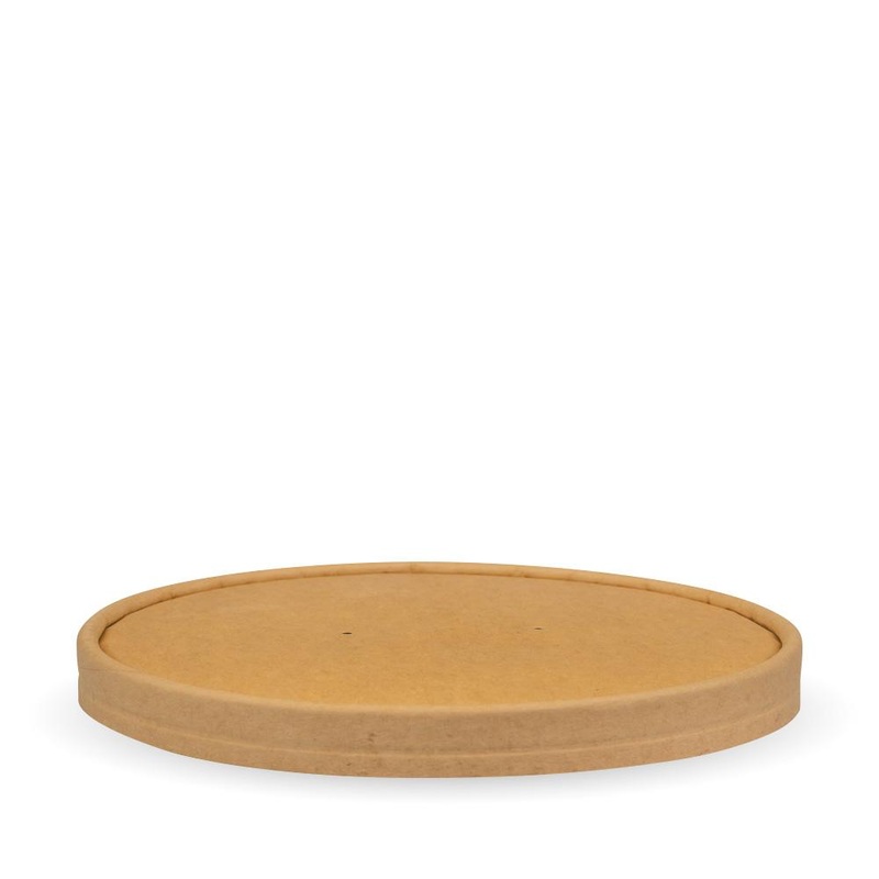 1,300ml Extra Large BioBowl Lid- Kraft Paper - Carton of 200 units