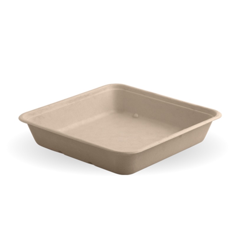 1,750ml Compartment BioCane Takeaway Base LARGE - Natural - Carton of 300 units