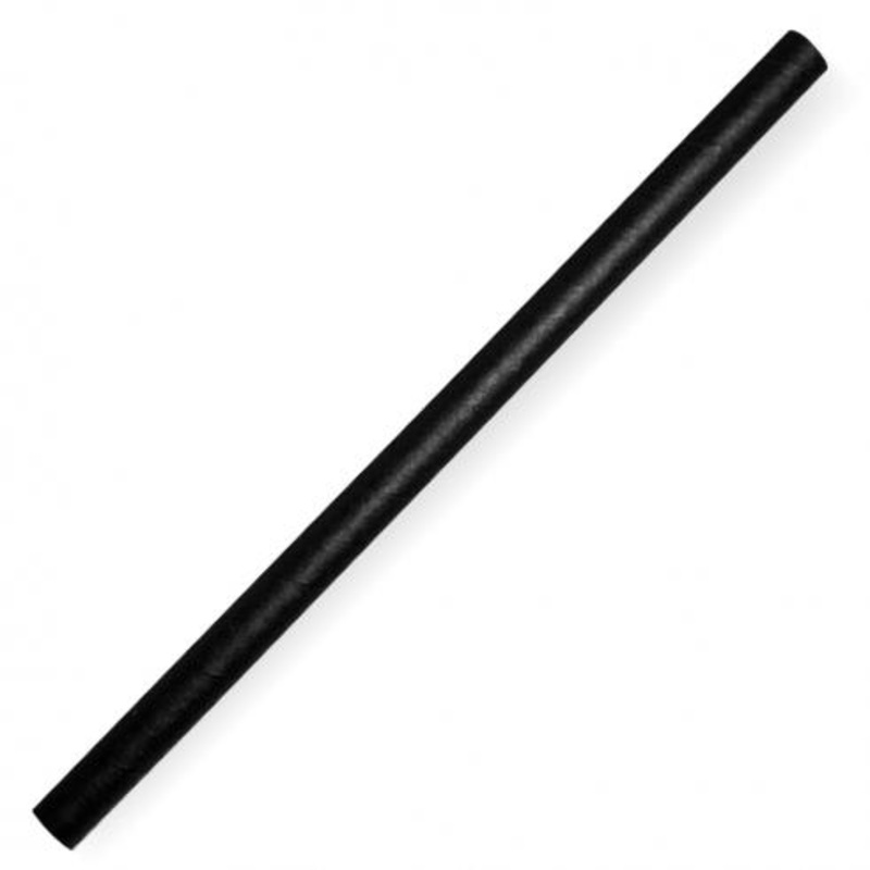 10mm jumbo paper straw - black - Carton of 2500 units