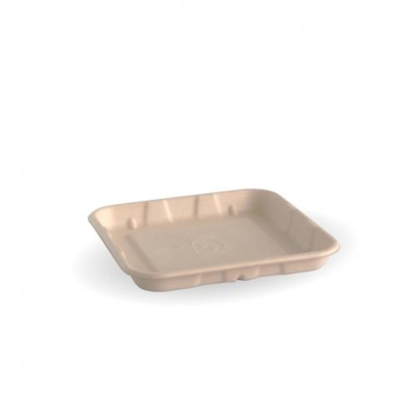 14x14x2cm (5x5") produce tray - natural - Carton of 1000 units