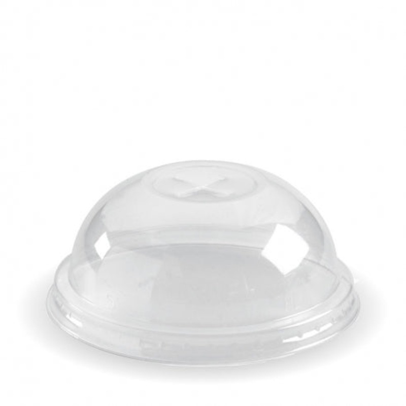 150-280ml cup dome lid with x-slot - clear - Carton of 1000 units