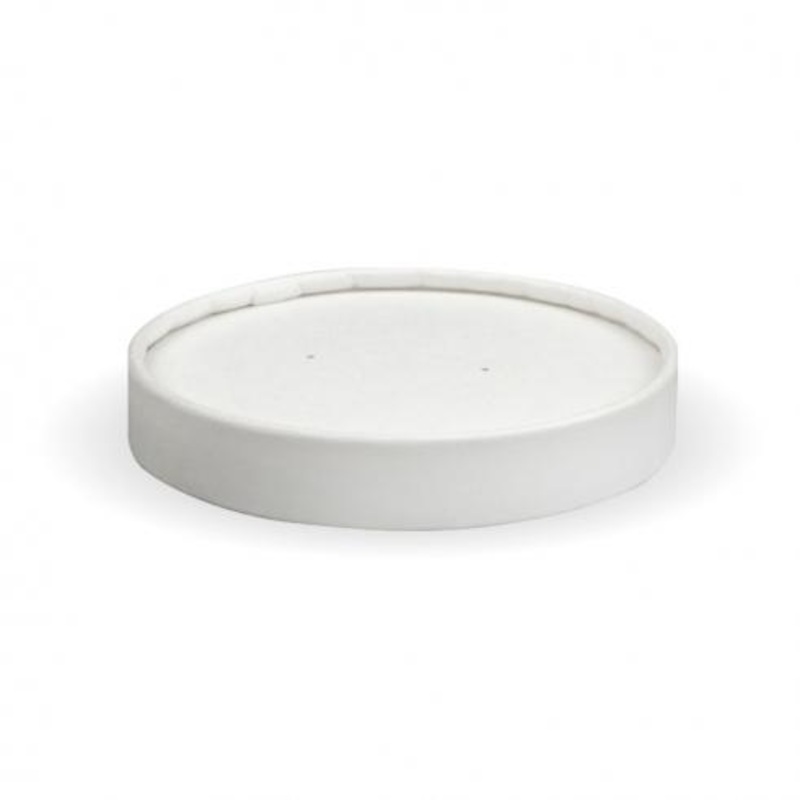 250ml BioBowl Paper lids - White - Carton of 500 units