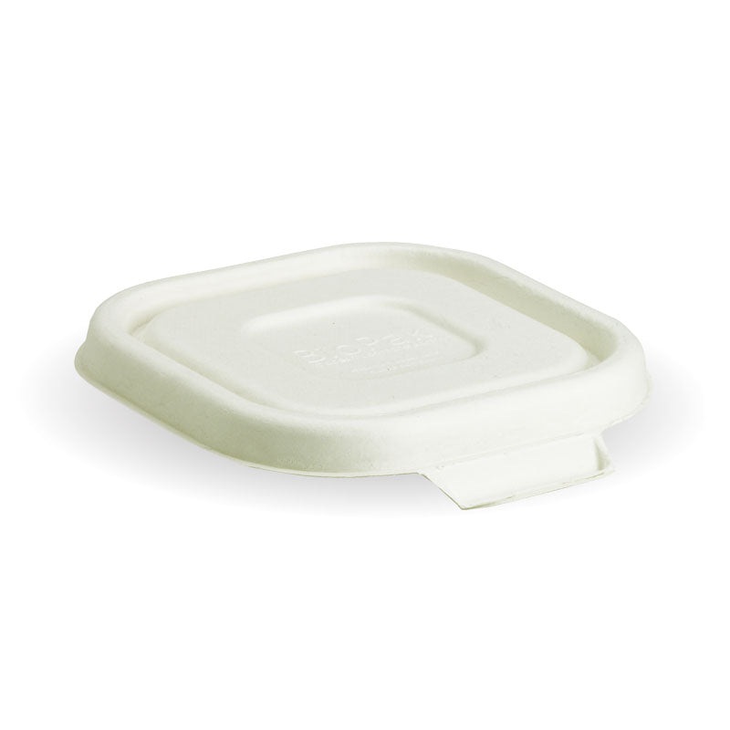 280, 480 and 630ml base sugarcane lid - white - Carton of 600 units