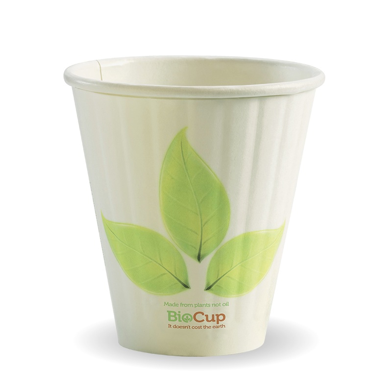 295ml (8oz) (90mm) cup (fits small lids) - leaf - Carton of 1000 units