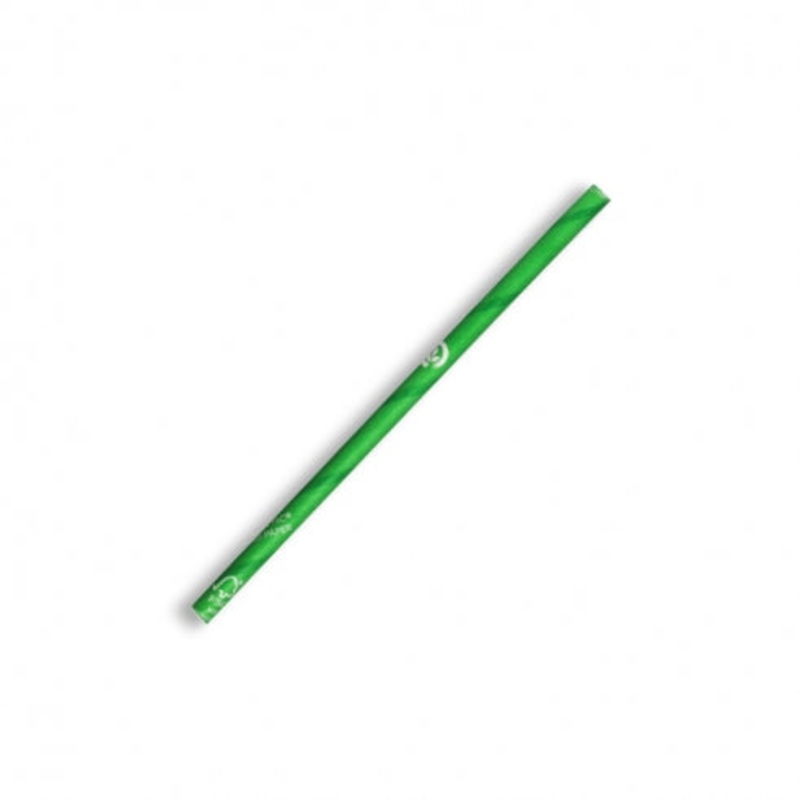 4.5x120mm cocktail paper straw - green - Carton of 2500 units