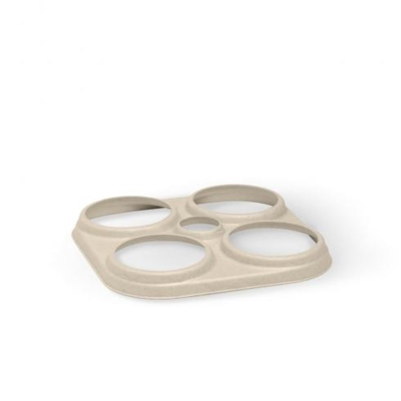4 ring sugarcane beer holder - natural - Carton of 1000 units
