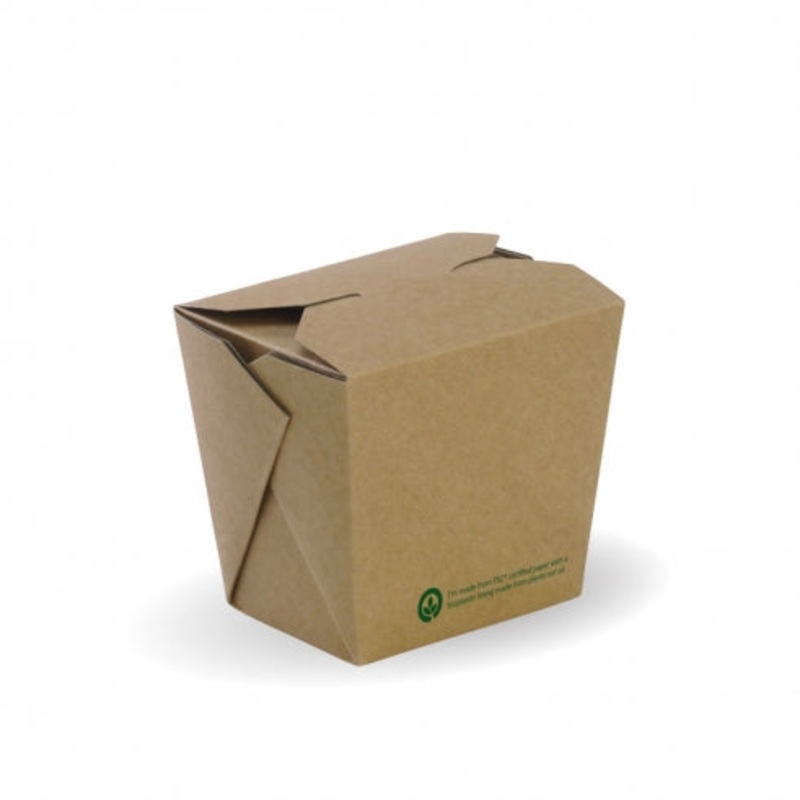 480ml (16oz) noodle box - FSC Mix - printed kraft-look - Carton of 500 units