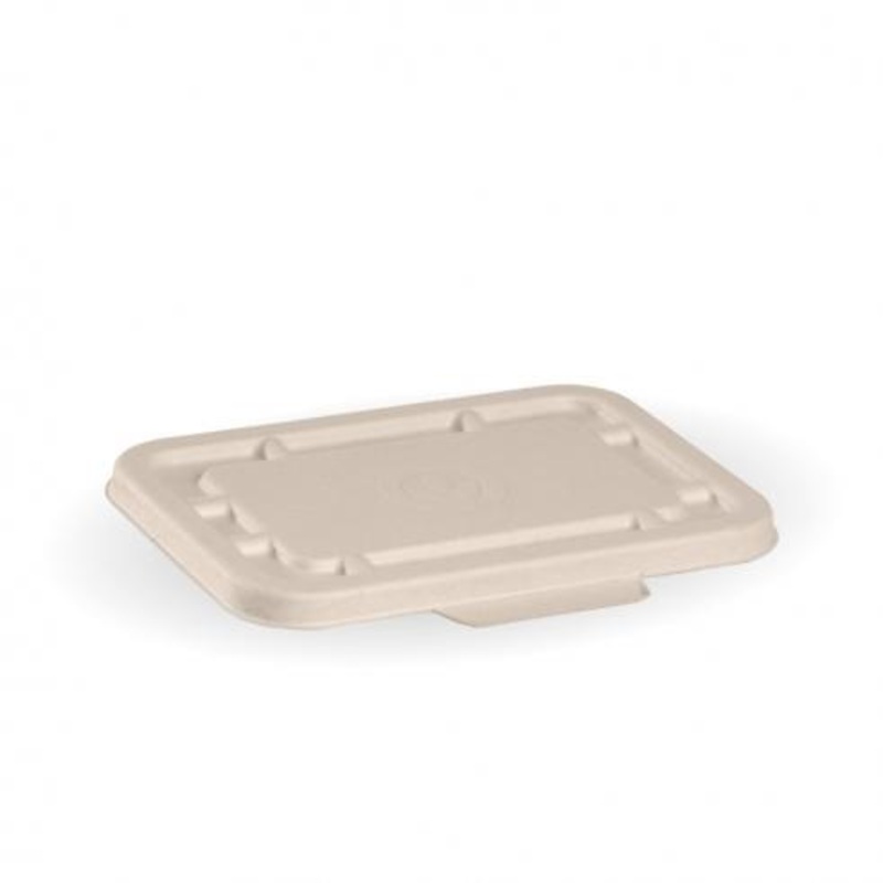 500 and 600ml Base Sugarcane Lid - Natural - Carton of 500