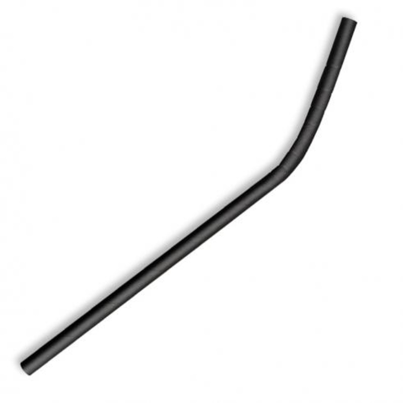 6mm bendy straw - black - Carton of 2500 units