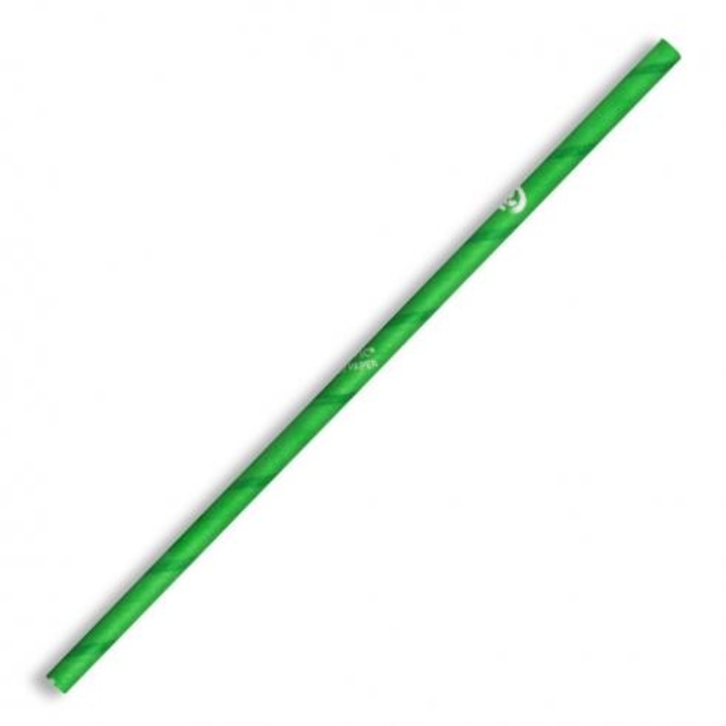 6mm regular paper straw - green - Carton of 2500 units