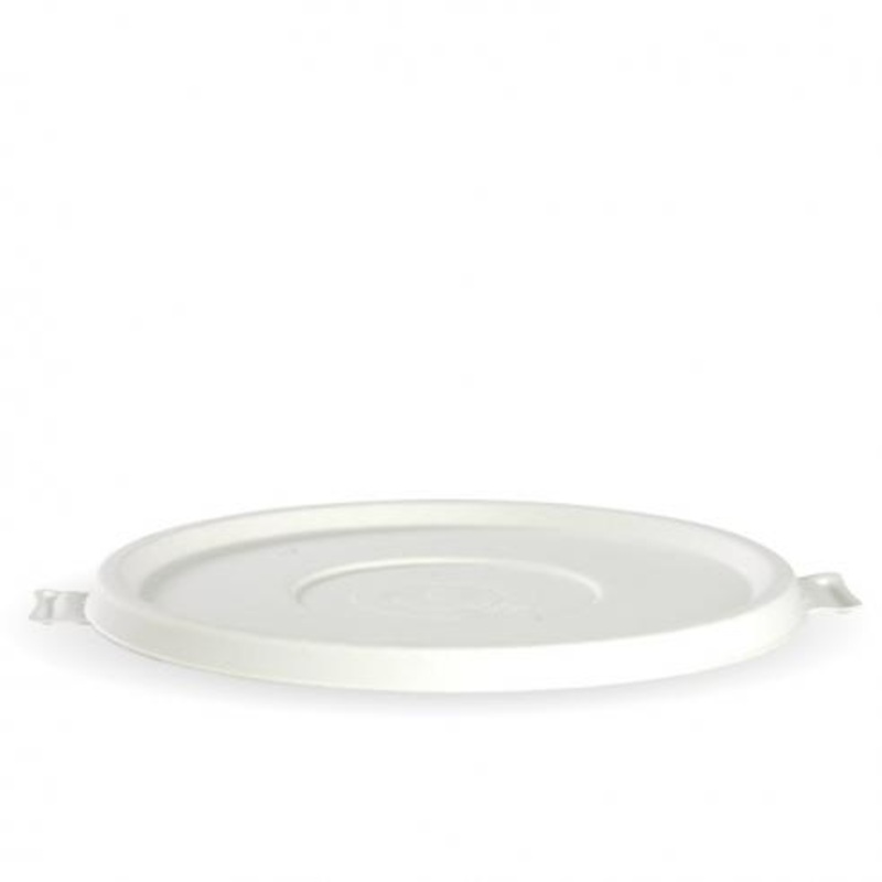 800-1,420ml Bowl Sugarcane lid - White - Carton of 400 units