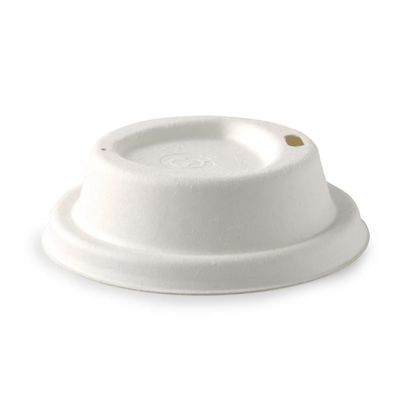 80mm Pulp Coffee Lids - white - Carton of 1000 units