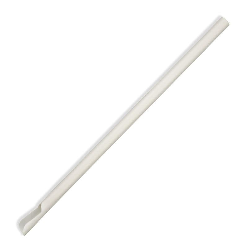 8mm individually wrapped spoon straw - white - Carton of 3000 units
