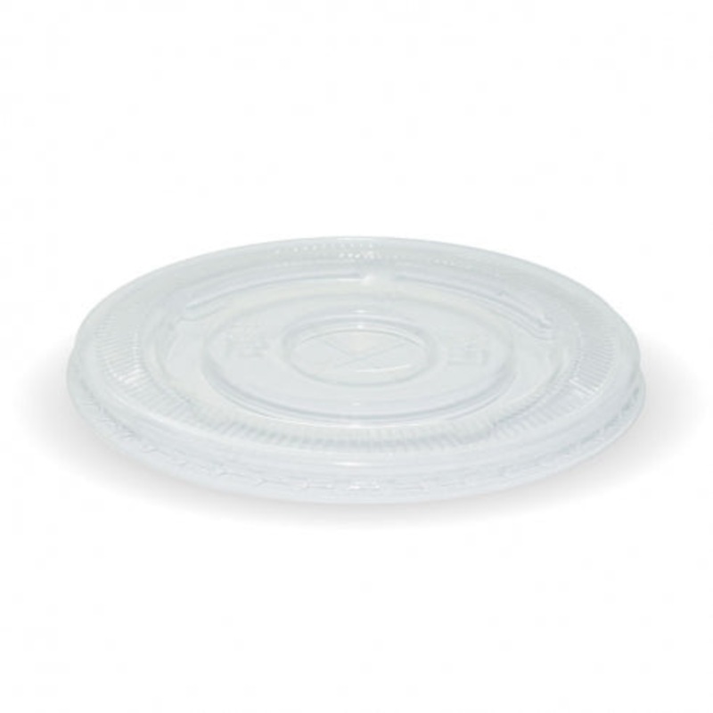 90mm PLA Large Lid - straw slot - fits all 90mm cups - clear - Carton of 1000 units