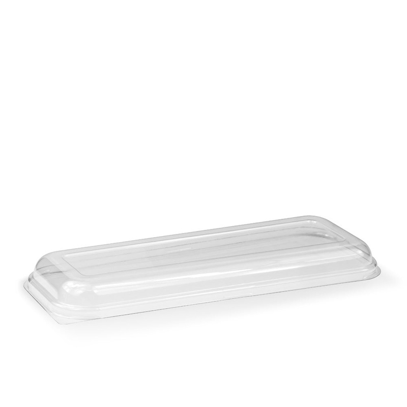 BioCane 6 pack Oyster Tray PET Lid - clear: Pack of