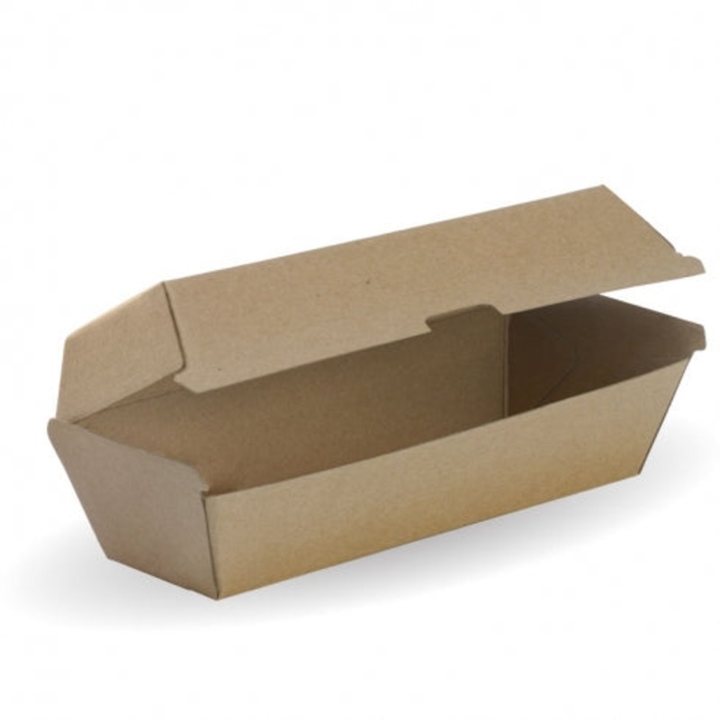Hot dog box - 209 x 70 x 76mm - FSC Mix - kraft - Carton of 400 units