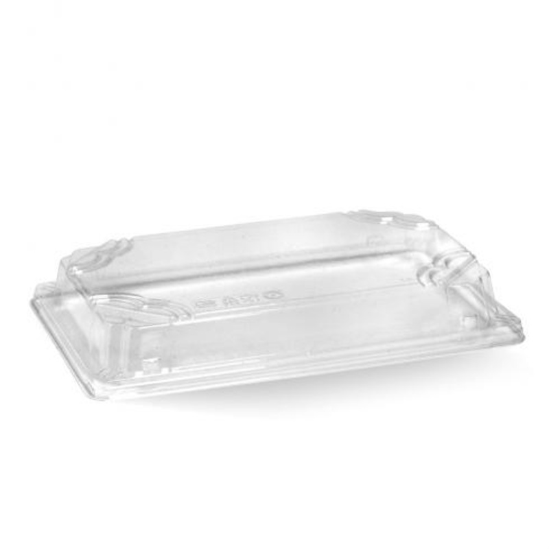 Large sushi tray PLA lid - clear - Carton of 600 units