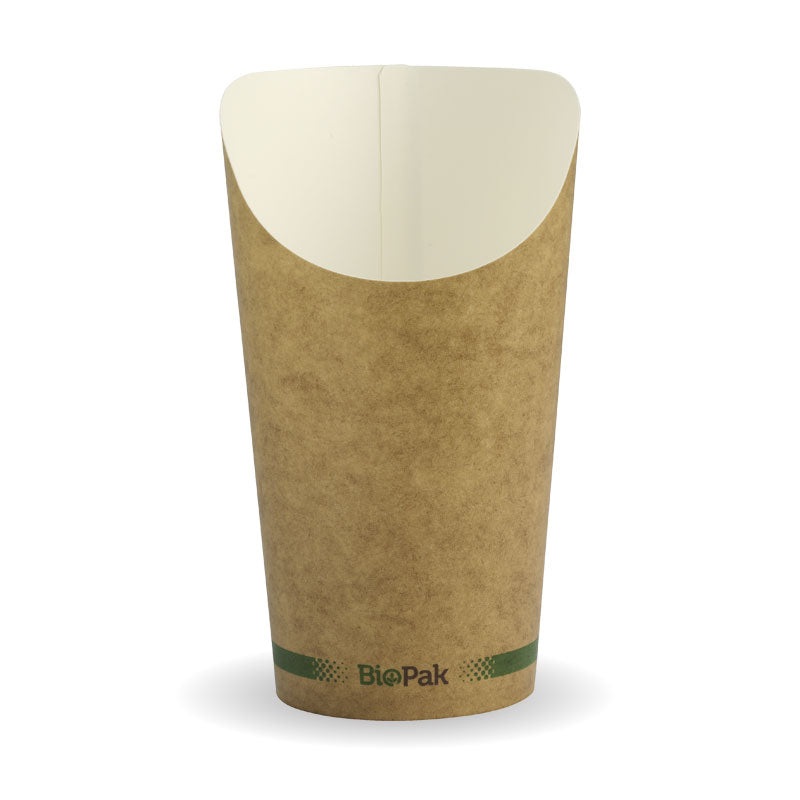 Medium chip cup - FSC Mix - printed kraft-look - Carton of 1000 units