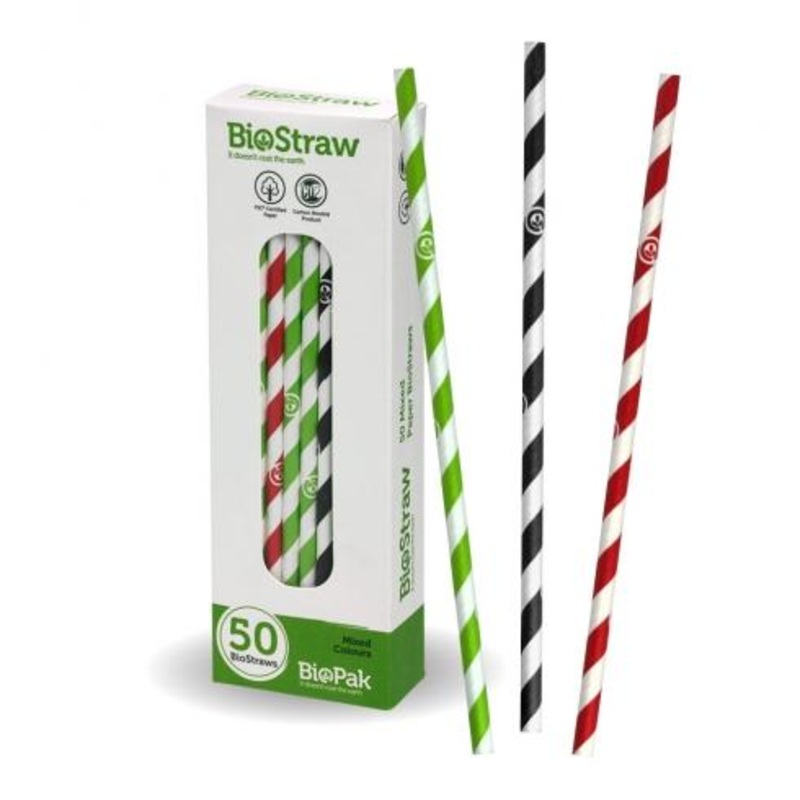 Mixed regular straws - 50pk, Mixed: Pack of 1
