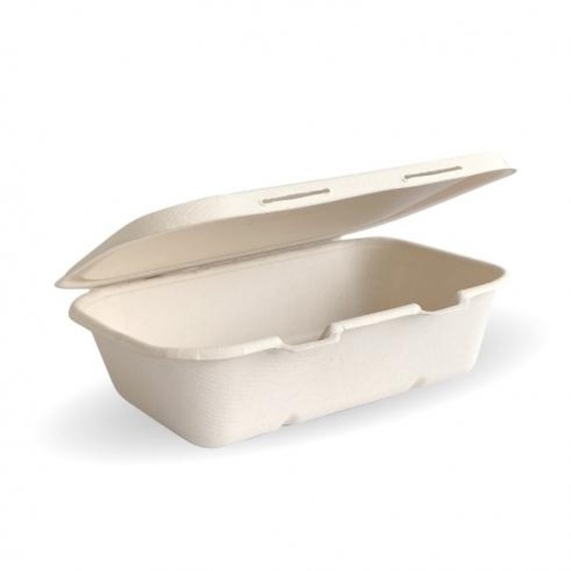 Plant Fibre Clamshell (200x150x150mm) - Natural - Carton of 300 units