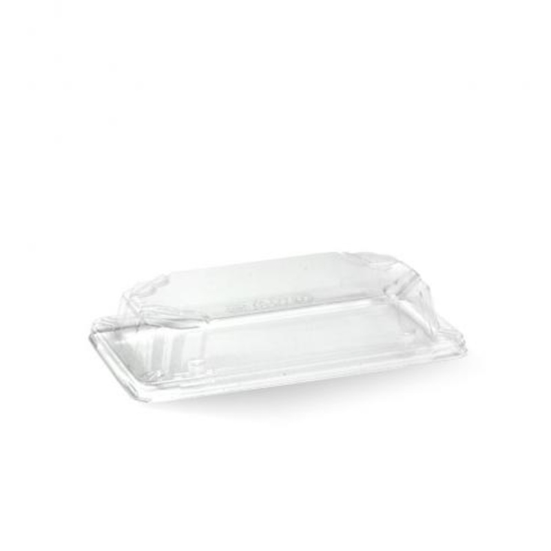 Small sushi tray PLA lid - clear - Carton of 600 units
