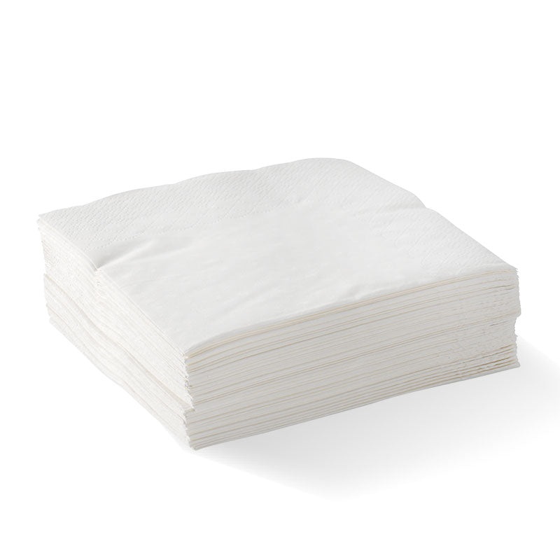 2-ply 1/4 fold corner embossed dinner napkin - FSC Mix - white - Carton of 1000 units