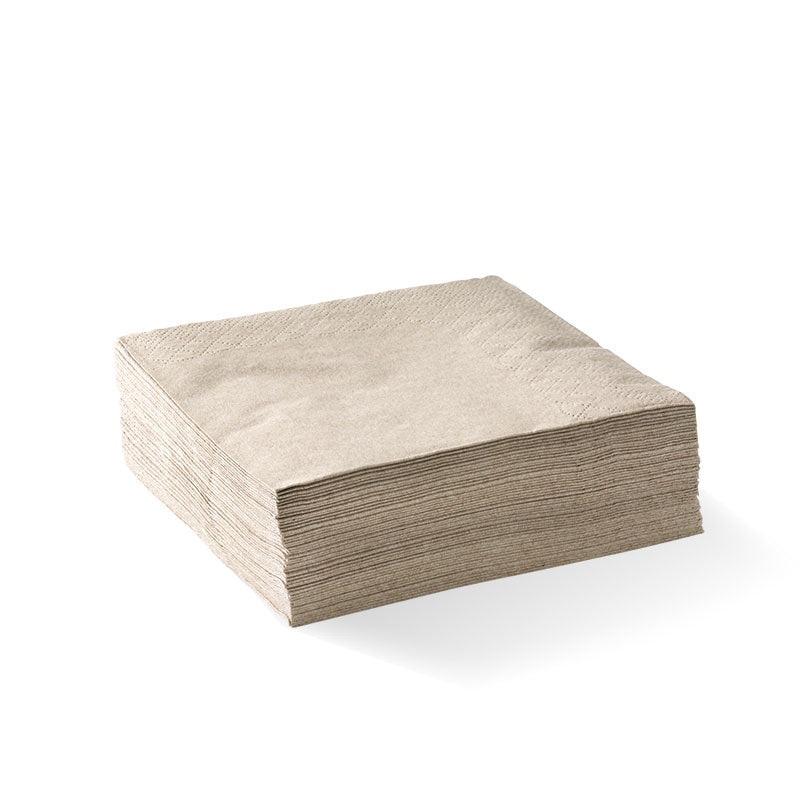 2-ply corner embossed cocktail napkin - FSC Mix - Natural: Carton of 2000 units