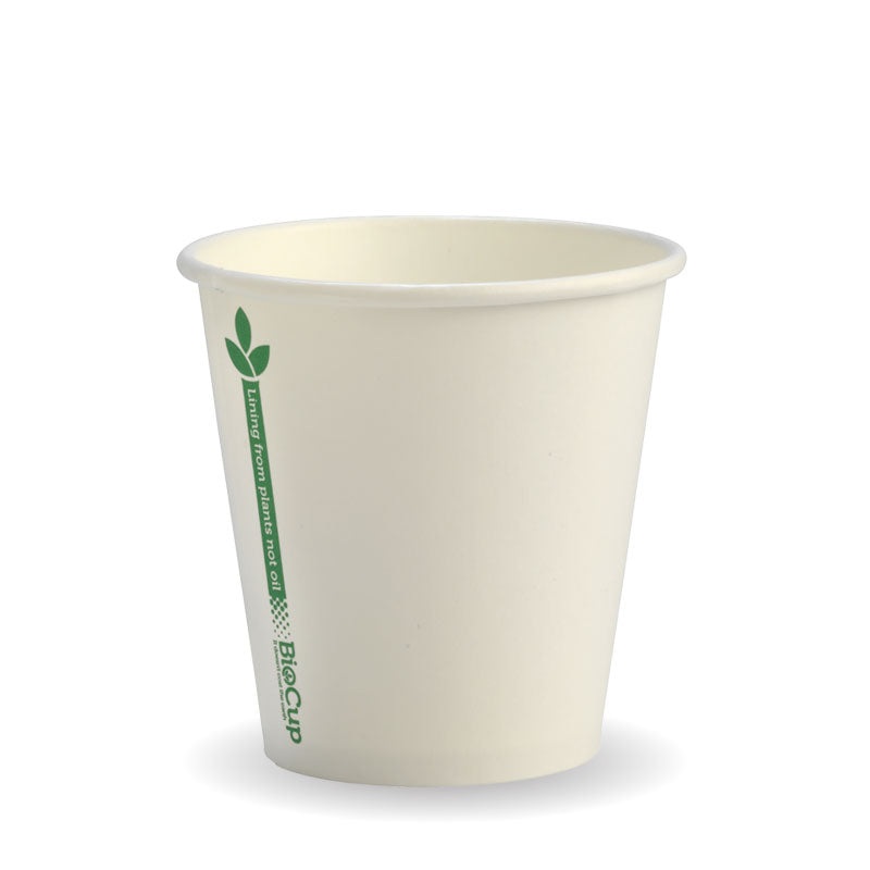 230ml (6oz) cup (fits small lids) - white green line - Carton of 1000 units