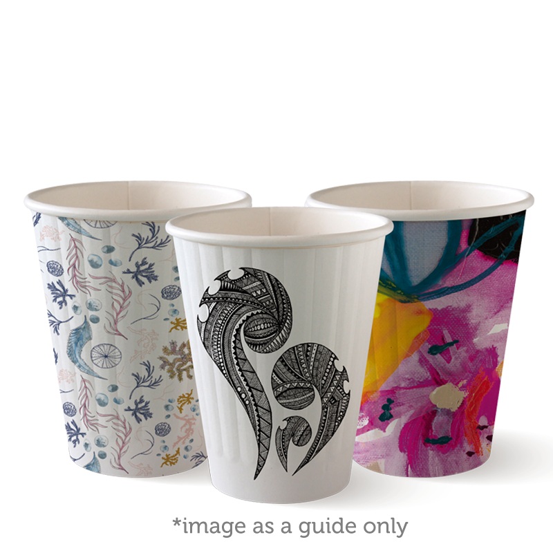 255ml / 8oz (80mm) Art Series Double Wall BioCup - 1,000/carton - art series - Carton of 1000 units