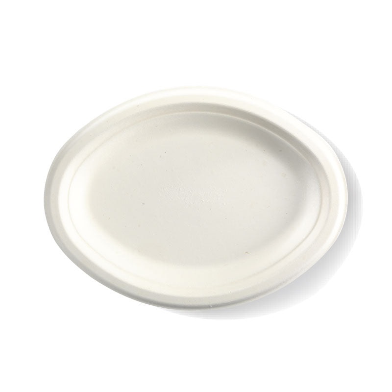 26x19cm (10.25x7.75") oval plate - white - Carton of 500 units