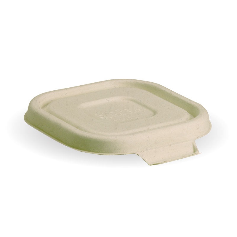 280, 480 and 630ml base sugarcane lid - natural - Carton of 600 units