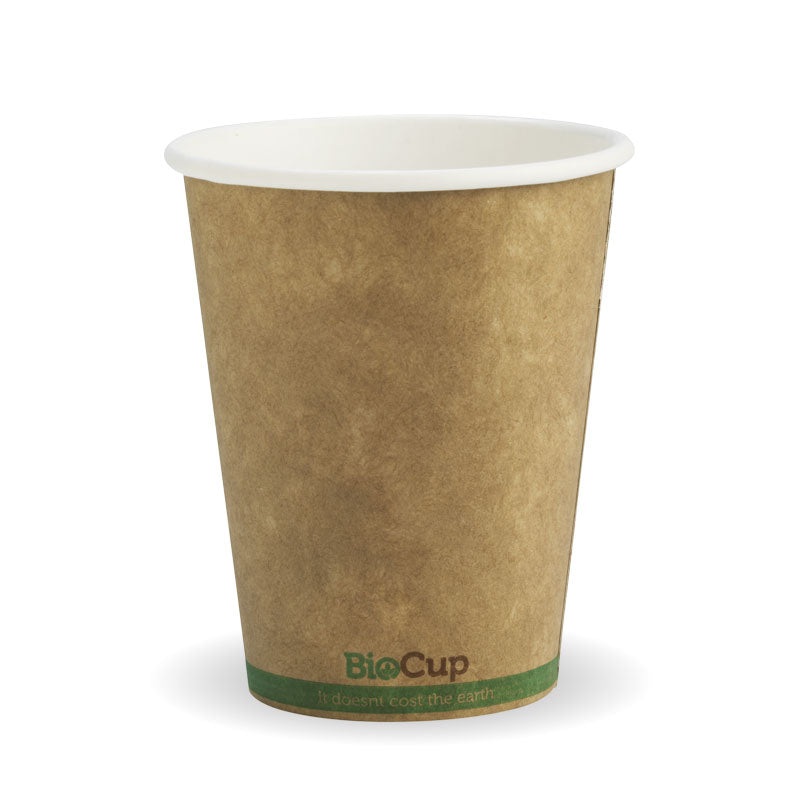 280ml (8oz) cup (fits small lids) - kraft green stripe - Carton of 1000 units