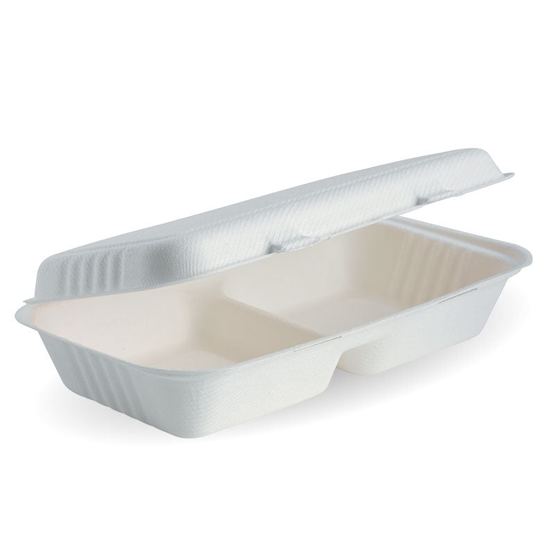 28x16x7cm (11.6x6x3") clamshell - white - Carton of 100 units