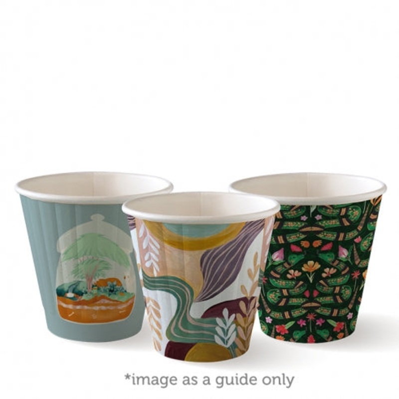 295ml / 8oz (90mm) Art Series Double Wall BioCup - 1,000/carton - art series - Carton of 1000 units