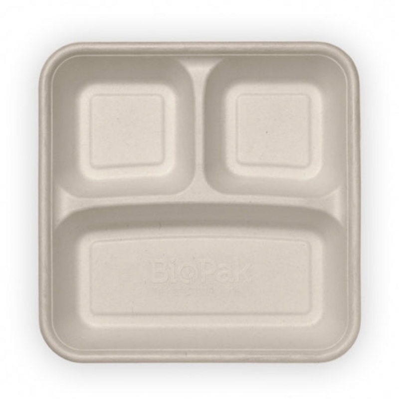 3 compartment large base - 232x232x46mm - 560/240/240ml - natural - Carton of 300 units