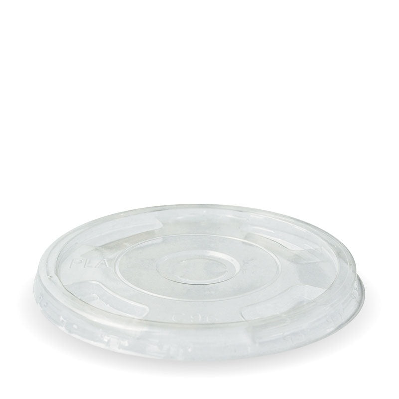 300-700ml cup flat lid with x-slot - clear - Carton of 1000 units