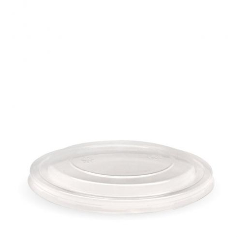 500-1,000ml Kraft BioBowl RPET lid - Clear - Carton of 400 units
