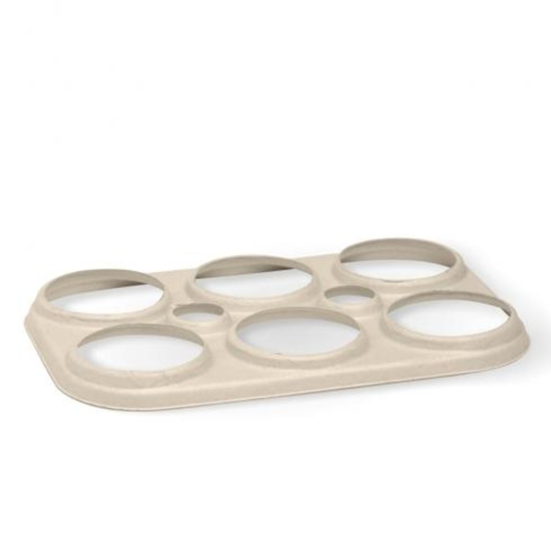 6 ring sugarcane beer holder - natural - Carton of 500 units