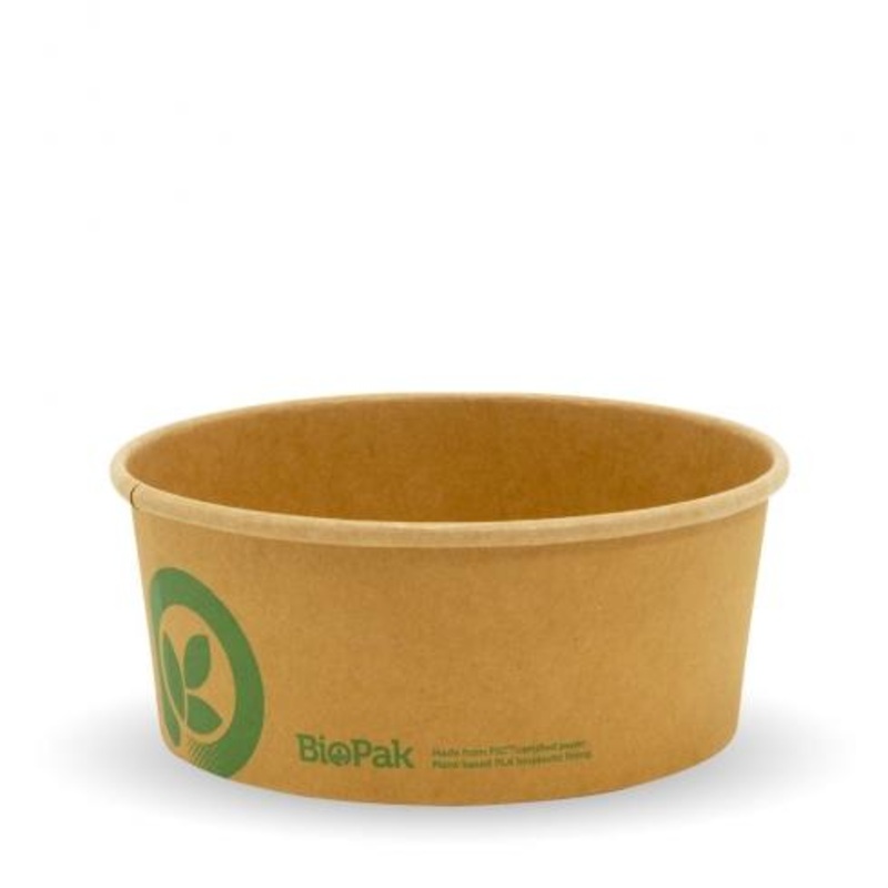 750ml Medium Bio-Bowl - Kraft- Carton of 400 units