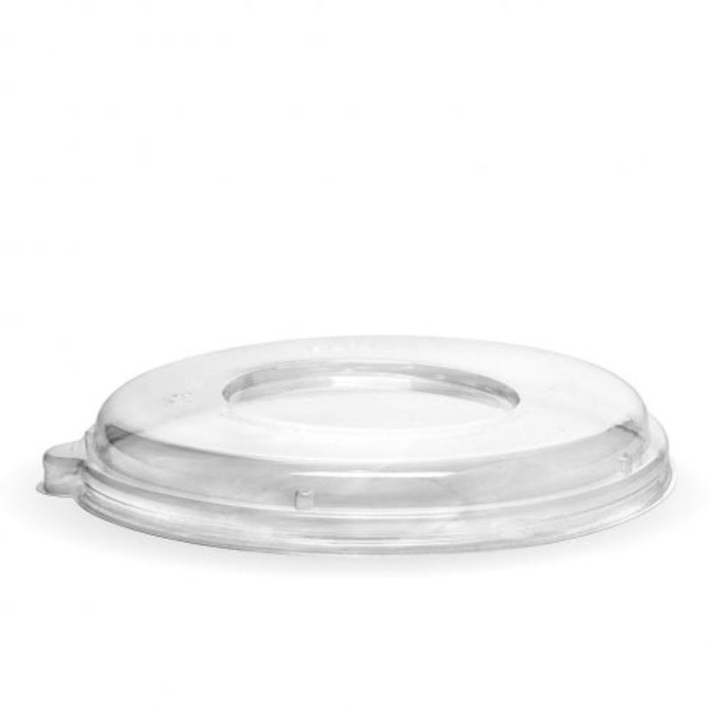800-1,180ml Bio-bowl PLA lid - Clear - Carton of 400 units