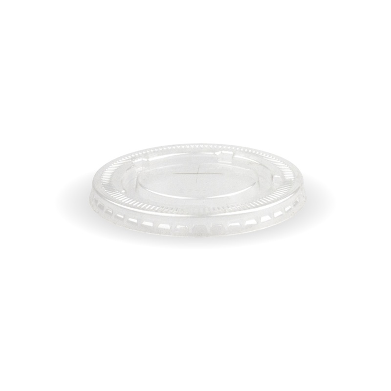 90mm PET Large Lid - straw slot - fits all 90mm cups - clear - Carton of 1000 units