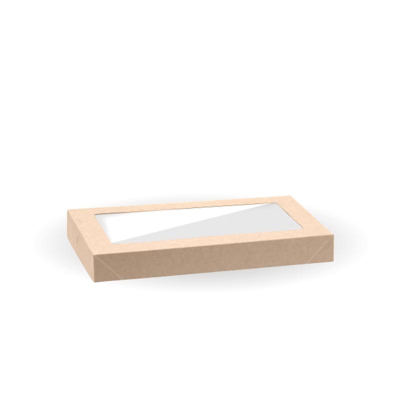 BioBoard Catering Tray PLA Windowed Lid - Extra Small - FSC Mix - kraft - Carton of 100 units