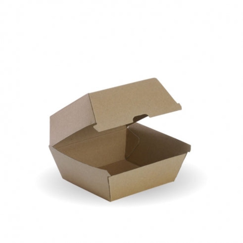 Burger box - 105 x 105 x 85mm - FSC Mix - kraft - Carton of 250 units