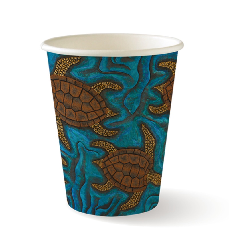 CCAB 8oz BioCup - single wall - 1,000/Carton - indigenous series - Carton of 1000 units
