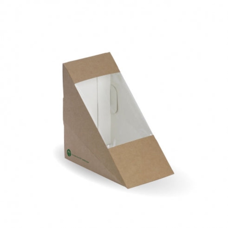 Medium Sandwich BioBoard Wedge - FSC Mix - 500 per Carton - printed kraft-look - Carton of 500 units