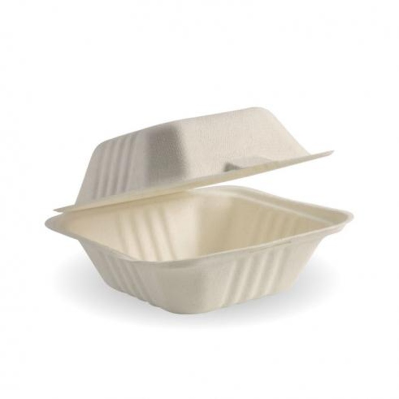 Natural Plant Clamshell (150x150x90mm) - Natural - Carton of 500 units