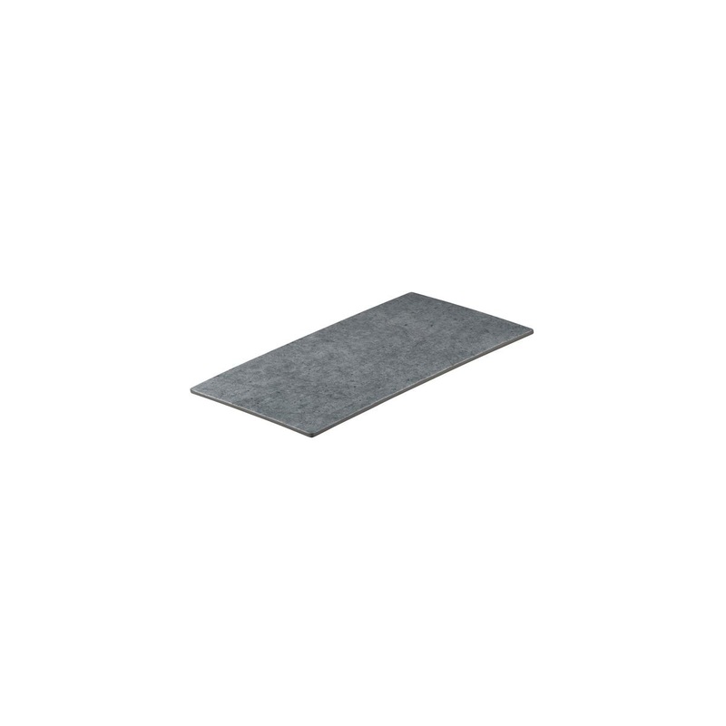 Flat Rectangular Platter, 325 x 175mm, Melamine - Light Concrete: Pack of 6